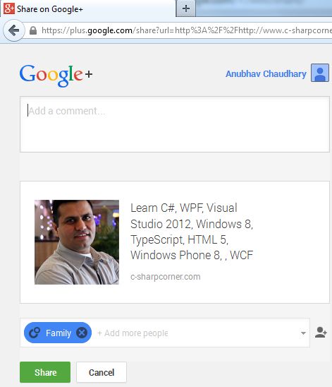 share on google plus